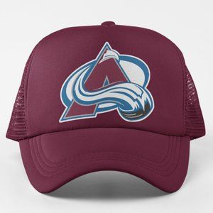 NEW Colorado Avalanche Logo Foam Trucker Mesh Snapback Hat MAROON
